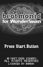 BeatMania for WonderSwan title screen for WonderSwan
